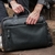 Pasta de couro masculina para notebook - Pelli Brasil - Preto - detalhe 6