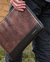 Case para notebook 14’’ em couro texas café - detalhe 2