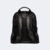 mochila de couro pearson preta vista de costas com acabamento acolchoado