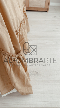Pie de cama volado ancho ♥️ AVELLANA - comprar online