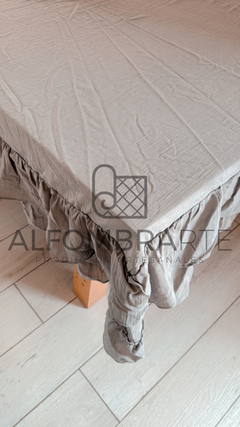 Mantel de Gasa con volados - Medida: 2.50 x 1.80 - GRIS ELEFANTE - comprar online