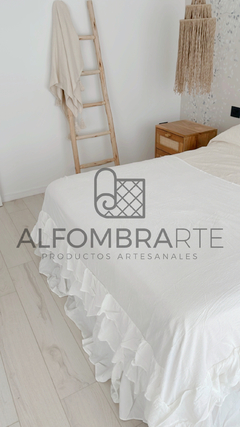 Pie de dama con volados BLANCO - comprar online