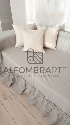 Cubre Sillón volado ancho ♥️ Medida: 3.00 x 2.30 - GRIS PERLA en internet
