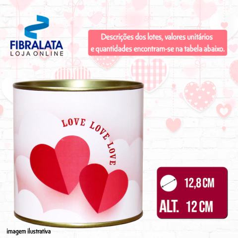 Tubolata Da Fibralata Rotulada Namoradosl 12,8x12cm Modelo 34