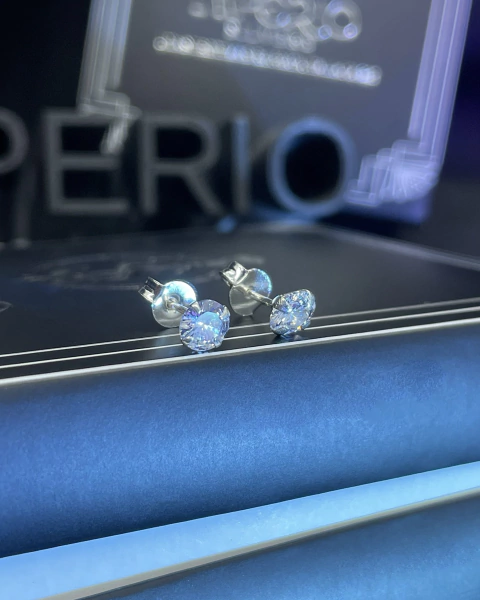 Brincos de zircônia 5mm em prata italiana 925