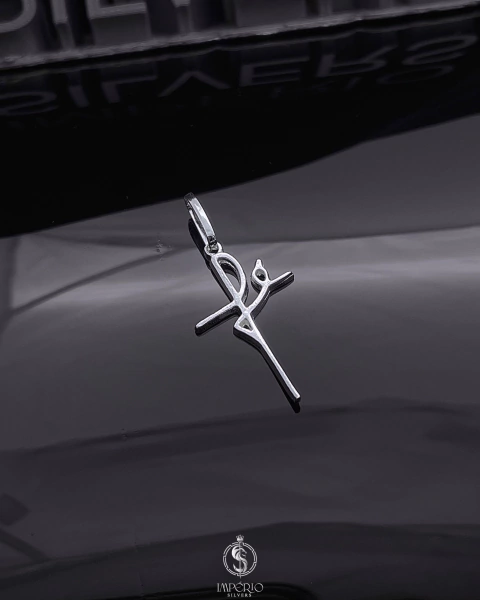 Pingente de prata 925 / 950 modelo FÉ