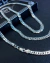 Corrente 5.5mm 70cm modelo duplo grumet em prata italiana 925 