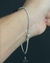 Pulseira 2mm modelo RABO DE RATO em prata 925 