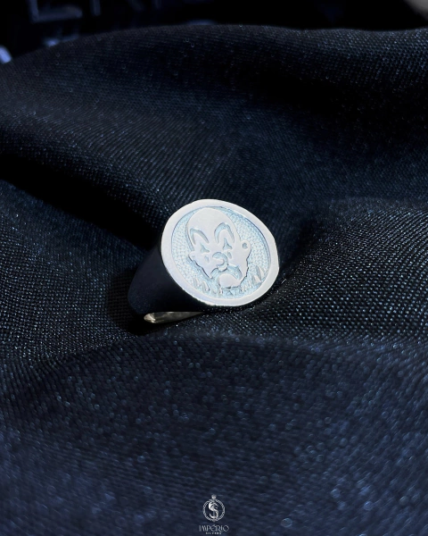 Anel de prata 950 modelo PALHAÇO G - Todas as numerações