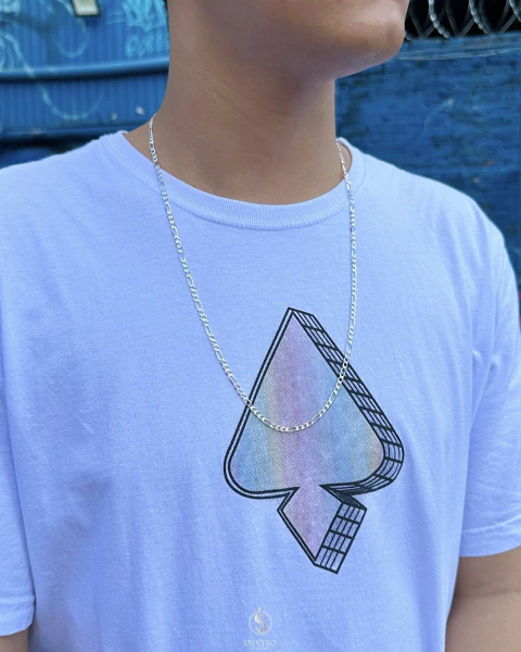 Corrente 4mm 70cm modelo 3x1 em prata italiana 925 