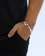 Pulseira de prata italiana teor 925 modelo grumet 11mm