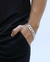 Pulseira de prata italiana teor 925 modelo grumet 13mm