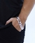 Pulseira de prata italiana teor 925 modelo grumet 15mm