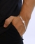 Pulseira de prata italiana teor 925 modelo grumet 5mm fecho gaveta