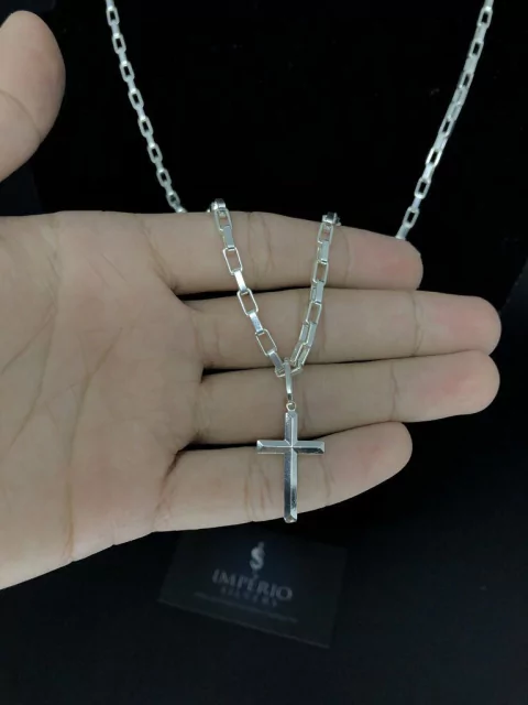 Pingente de prata 925 modelo cruz