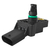 Sensor MAP de Pressão preto com anel de vedação turquesa. A imagem destaca a ponta sensora e o conector retangular. Ideal para veículos Volkswagen como Fusca, Golf, Jetta e Tiguan (modelos TSI/TFSI). 06L906051C / 06L906051 / 06L906051B / 06L906051K