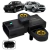 Sensor MAP (Pressão Absoluta do Coletor) automotivo de cor preta, com conectores dourados visíveis nas aberturas dos parafusos de fixação. Ele possui um formato irregular, com um conector elétrico em uma de suas extremidades e uma saliência cilíndrica na 
