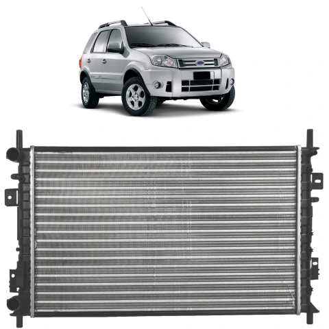 Foto perfil Radiador de Água Ecosport Fiesta Zetec Rocam 2003 a 2009 2S658005AB