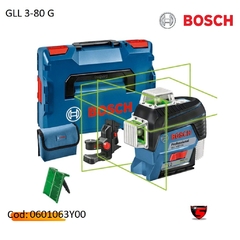 Nivel láser Bosch GLL 3-80 G con estuche, soporte y accesorios