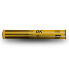 El electrodo OK 92.28 E NiCrFe-3 Ø 2.5 mm viene en una lata de 2.5 kg y está diseñado para soldaduras en acero inoxidable y materiales de alta resistencia.