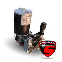 Motor devanador simple arrastre SSJ-4B, ideal para soldaduras, con motor de 24V y engranaje de transmisión.