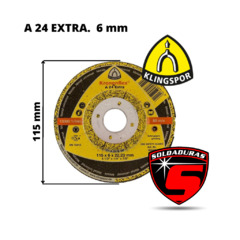 DISCO 115 X 6 A 24 EXTRA KLINGSPOR - comprar online