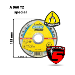 DISCO A 960 TZ 115 X 1.00 MM KLINGSPOR
