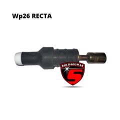 El cuerpo de torcha WP26 recto es ideal para trabajos de soldadura TIG, ofreciendo una alta eficiencia y control en espacios reducidos. 