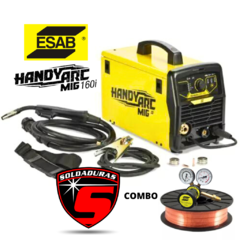 La soldadora Handy Arc MIG 160 Cod 1211387 permite soldadura MIG con gran precisión. Su diseño portátil facilita el uso en diversos trabajos de soldadura.