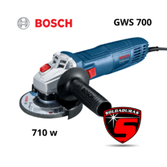 La amoladora angular GWS 700 Bosch de 115 mm ofrece alta potencia y precisión en trabajos de corte y desbaste.