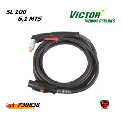 La torcha SL100 (75) T&L 20FT (6.1M) Cod 730838 tiene una longitud de 6.1 metros y ofrece alto rendimiento en aplicaciones de corte por plasma, asegurando durabilidad y precisión.