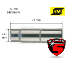 La tobera PSF 405 Ø 17 mm está diseñada para un rendimiento eficiente y duradero.