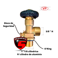 La válvula para cilindro de aluminio para argón es compatible con cilindros de aluminio y está diseñada para regular el flujo de gas de manera segura y eficiente. 