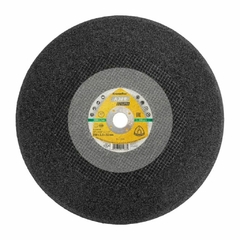 Disco de corte Klingspor A24 R Supra de 400 mm de diámetro y 4.5 mm de grosor, diseñado para materiales sensibles.
