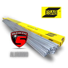 El OK TIG Rod 4043 de 2.40 mm es un alambre de soldadura de alta calidad, perfecto para unir aleaciones de aluminio. Viene en un paquete de 2.50 kg 