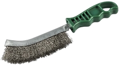El cepillo BHP 600 de mano con mango plástico inox Klingspor tiene una longitud de 600 mm, diseñado para ofrecer un agarre cómodo con superficies metálicas y maderas.