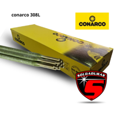El electrodo Conarco 308L de 3.25 mm se presenta en presentación por kilogramo, ideal para soldaduras de acero inoxidable.