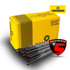 El electrodo 7024 Ø 5,00 Conarco es ideal para soldadura en posición horizontal y filete, brindando alta deposición y excelente acabado.