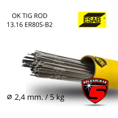 OK TIGROD 13.16 Ø 2,4 MM ER80S-B2 X 5 KG Cod 719229 en internet