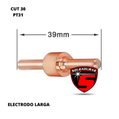 El Electrodo Plasma P-8014 CUT 30/40 AMP es un componente esencial en equipos de corte por plasma