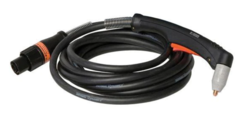 Antorcha de corte por plasma para el modelo Cutmaster 40 SL 60, con manguera flexible y conectores.