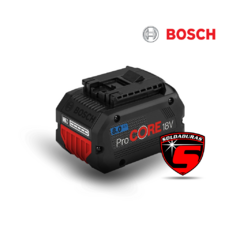 La batería Bosch ProCORE 18V 8,0 Ah es una batería de alto rendimiento diseñada para herramientas eléctricas inalámbricas. Ofrece una capacidad de 8,0 Ah