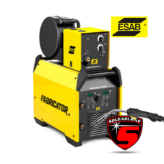 Máquina de soldadura MIG Esab Fabricator Pro EM500I con alimentador Pro Feed 364, en color amarillo y negro.