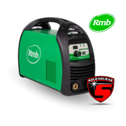 La soldadora RMB Quinn 251 CE monofásica cuenta con un diseño compacto es ideal para trabajos de soldadura con electrodos revestidos en talleres y uso profesional.