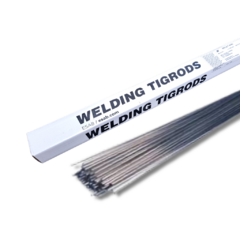 La varilla TIG Weld T 4043 de Ø 2.40 mm viene en un paquete de 2.50 kg, ideal para soldaduras de aluminio con excelente fluidez.