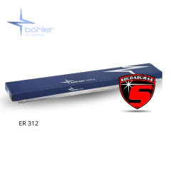 La varilla de aporte TIG ER 312 de Ø 1.60 mm se presenta en envase de 1 kg. Es ideal para trabajos de soldadura en acero inoxidable, ofreciendo una excelente resistencia a la corrosión y al desgaste.