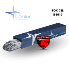 Electrodo Böhler Fox CEL E6010 Ø de 2.50 mm ofrece excelente estabilidad de soldadura. Presentación en paquete de 4.5 kg. ELECTRODO celulosico 6010 E6010 bohler boheler boehler