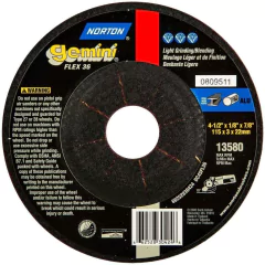 Disco de Desbaste Gemini Grueso con un diámetro de 115 mm, espesor de 3 mm y eje central de 22,2 mm