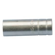 La tobera cilíndrica MB15 es un accesorio para antorchas de soldadura MIG, diseñada para garantizar una distribución uniforme del gas protector. 