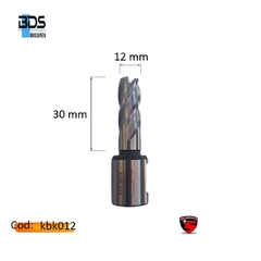 La fresa Weldon anular de 12 mm x 30 mm, cod. KBK012, está fabricada para proporcionar cortes rápidos y precisos en materiales duros.